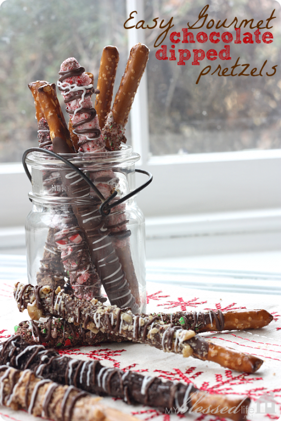Easy Gourmet Chocolate Covered Pretzels, My Blessed Life
